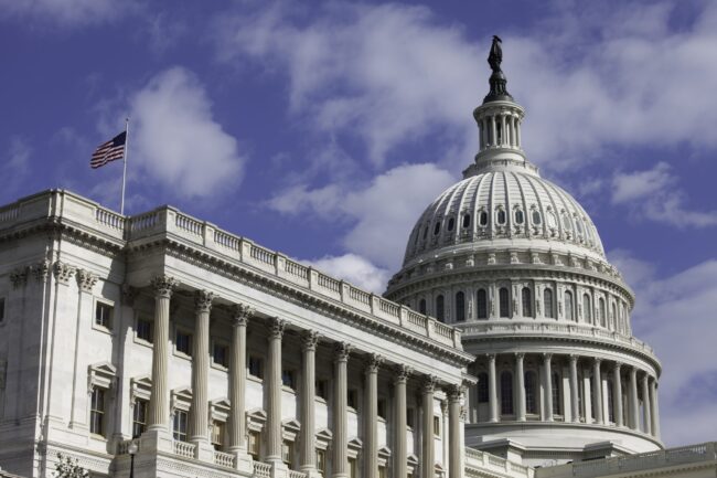 U.S. Capitol with American Flag