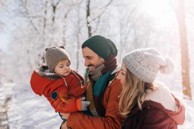 Winter family portrait