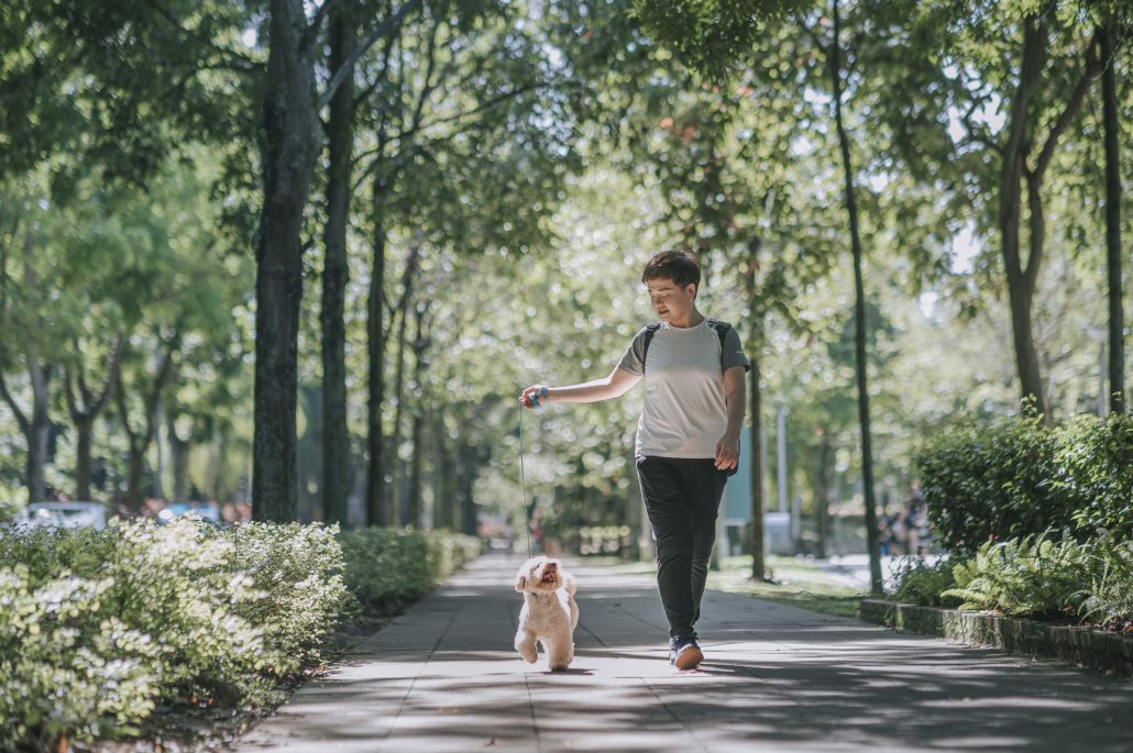Relieve stress by spending time with a pet.