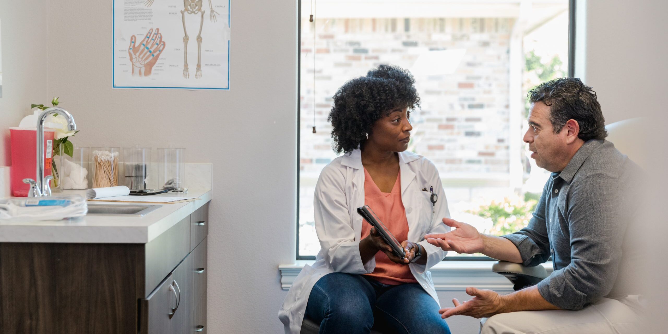 Billing coordinator meets with patient