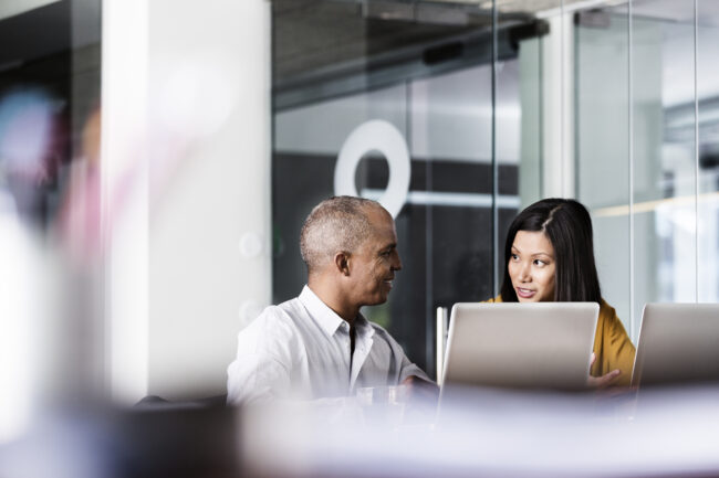 Business people discussing in office