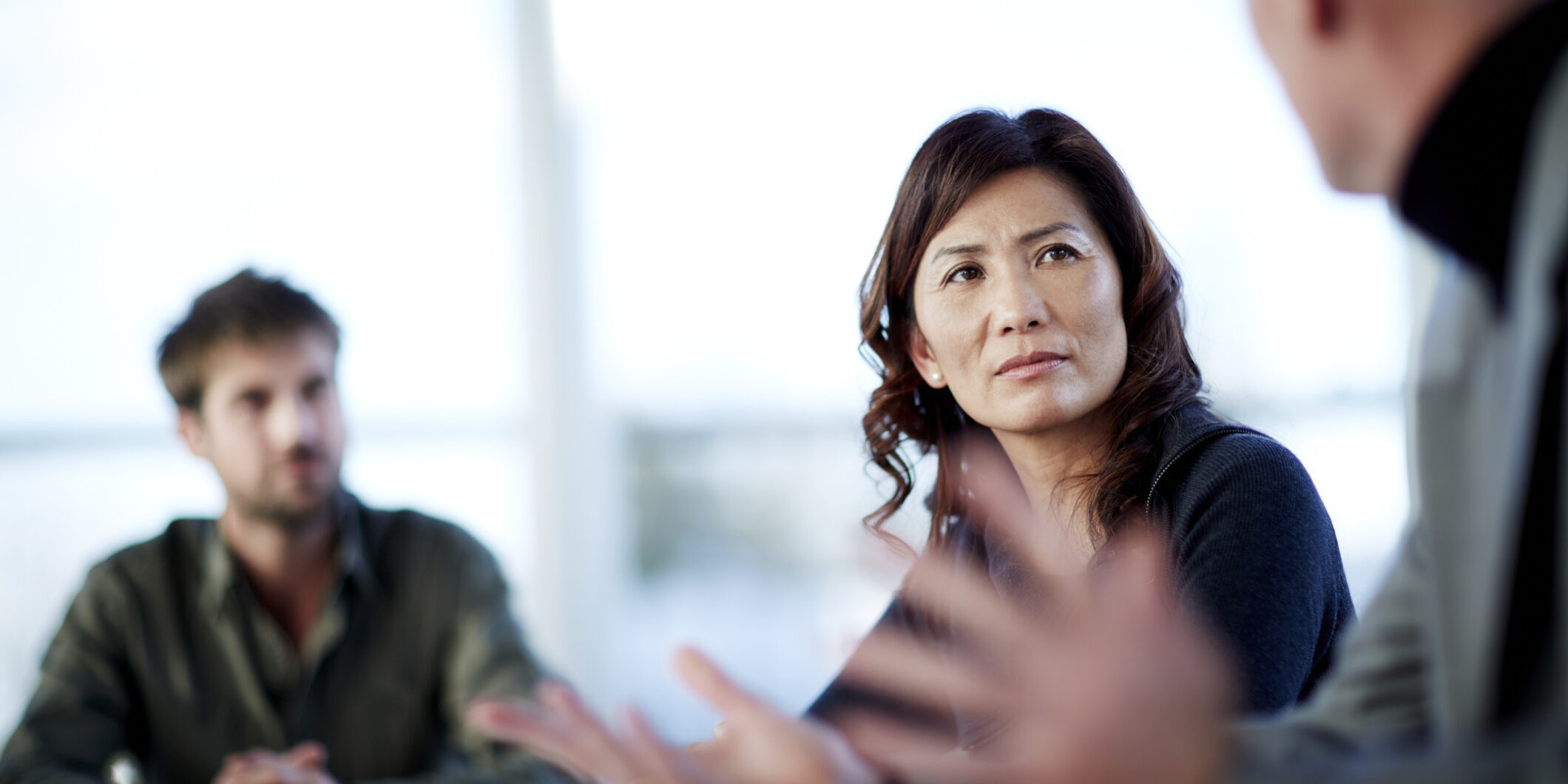 Business people talking in meeting